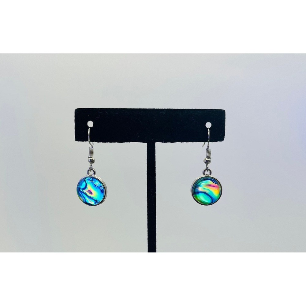 GLOWS UNDER BLACKLIGHT!!!! Acrylic Paint Skin Jewelry Earrings